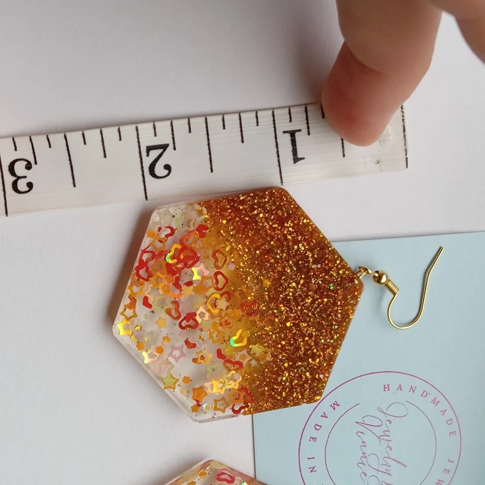 Hand Crafted Resin Sunset And Campfires Collection Earrings